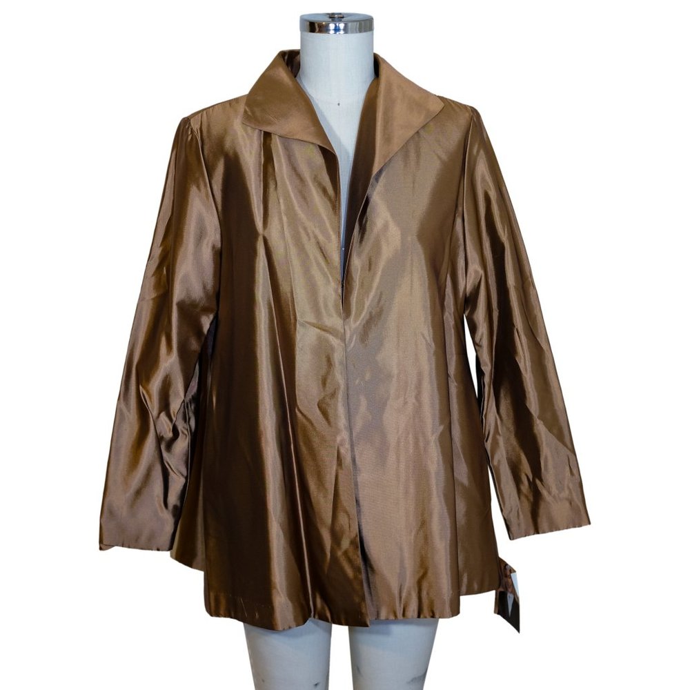 Vintage Jessica McClintock Bronze A-Line Evening Jacket - Size P - New w Labels